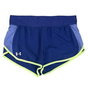 Under Armour Short Womens L Large Violet Speedpocket HeatGear Fitted Lined *READ